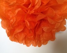 orange craft pompoms