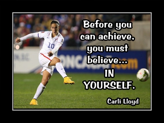 Carli Lloyd Soccer Motivation Poster Daughter Inspiration