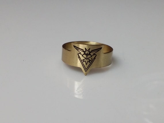 Pokemon Go Team Rings. Team Instinct. Team Yellow. Unisex Ring.