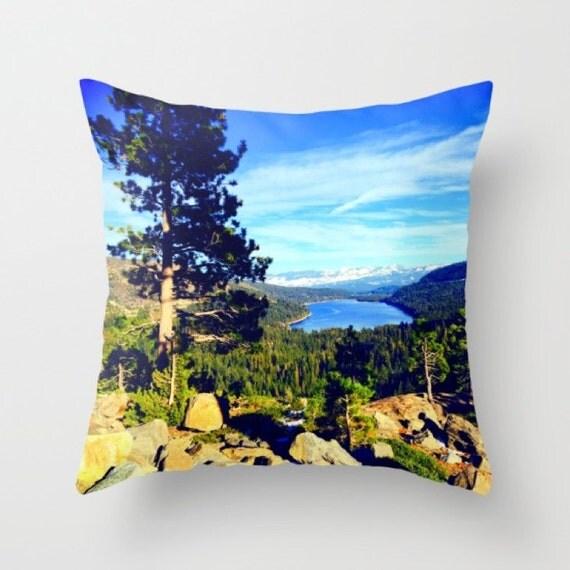 Items similar to Pillow cases Throw pillows canvas pillow case Lake