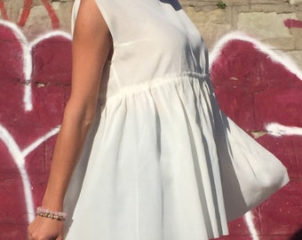 White Maxi Top,Trendy Oversize Tunic,Extravagant Top,Summer Loose Tunic,Party Top