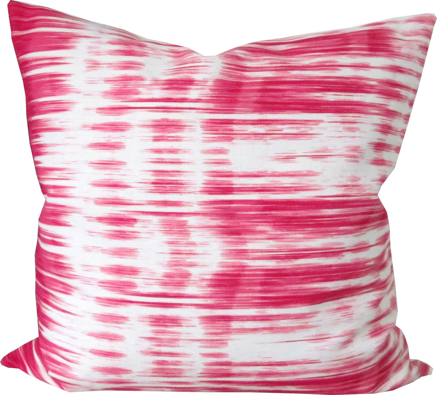 High End Designer Decorative Pillow CoverThibautPink Ikat