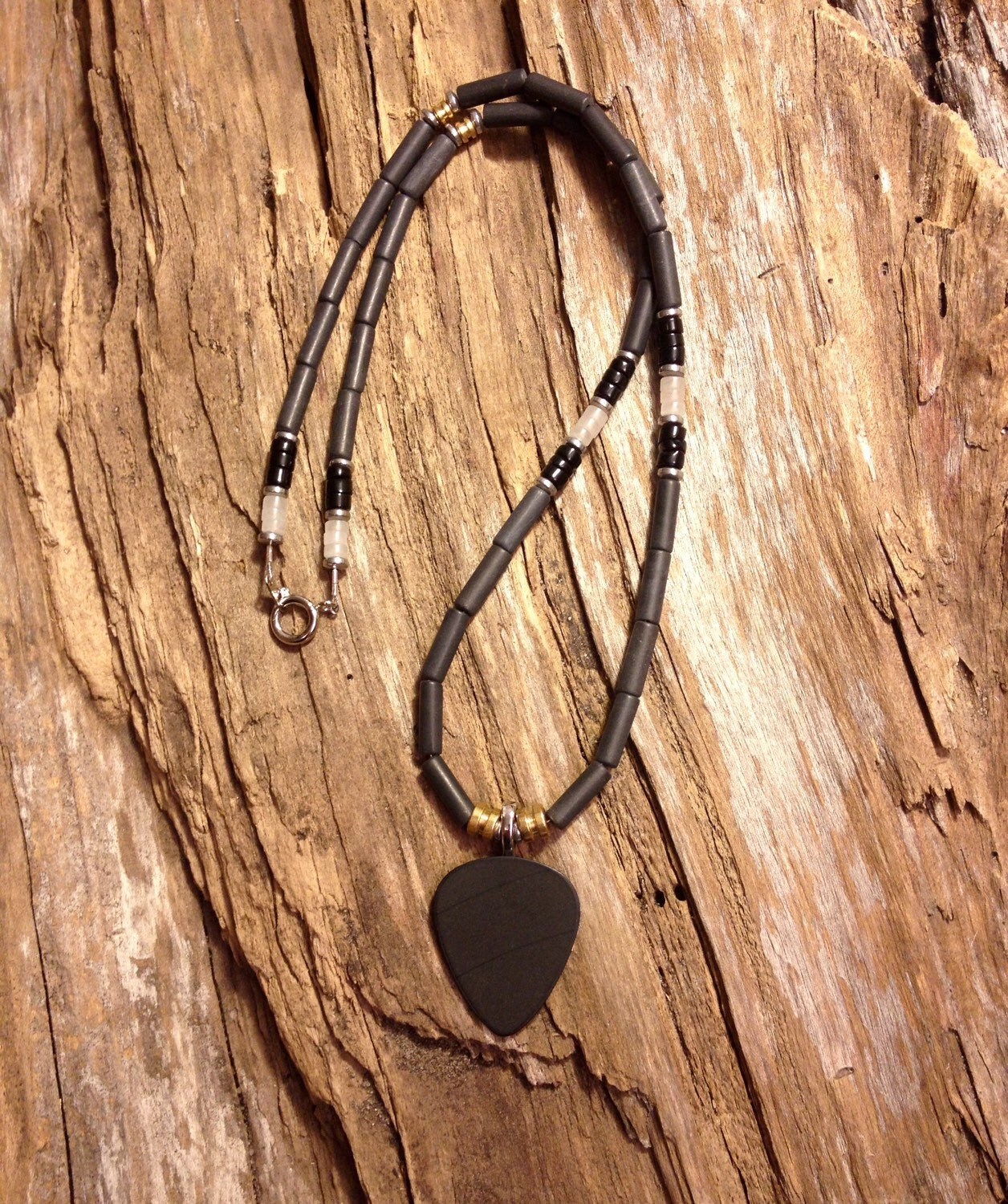 Guitar Pick Necklace by LadyBassMusic on Etsy