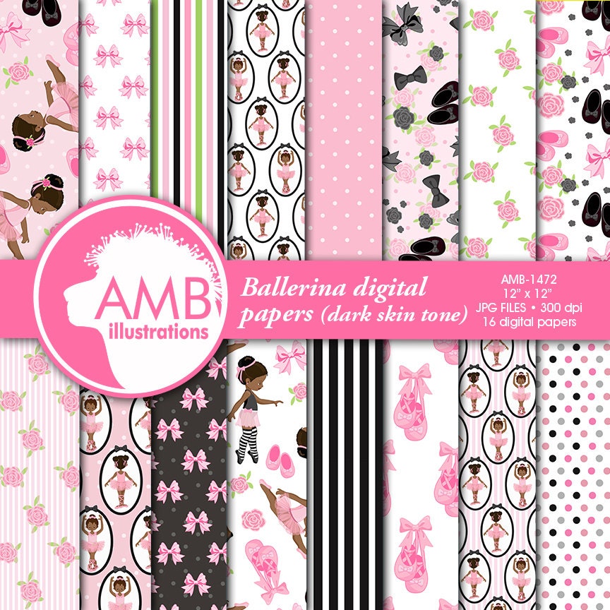 Ballerina scrapbook paper Ballet scrapbooking paper Ballet