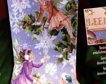 Bucilla winter fairies needlepoint christmas stocking