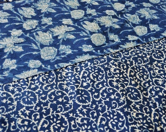 ON SALE - SECONDS Beautiful Indigo double-sided hand block printed doona/quilt/duvet cover sets