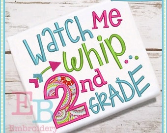 Watch Me Whip 2nd Applique - This design is to be used on an embroidery machine. Instant Download
