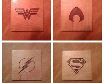 Superhero Coasters *Pick 4 mix and match* (Justice League, DC Universe)