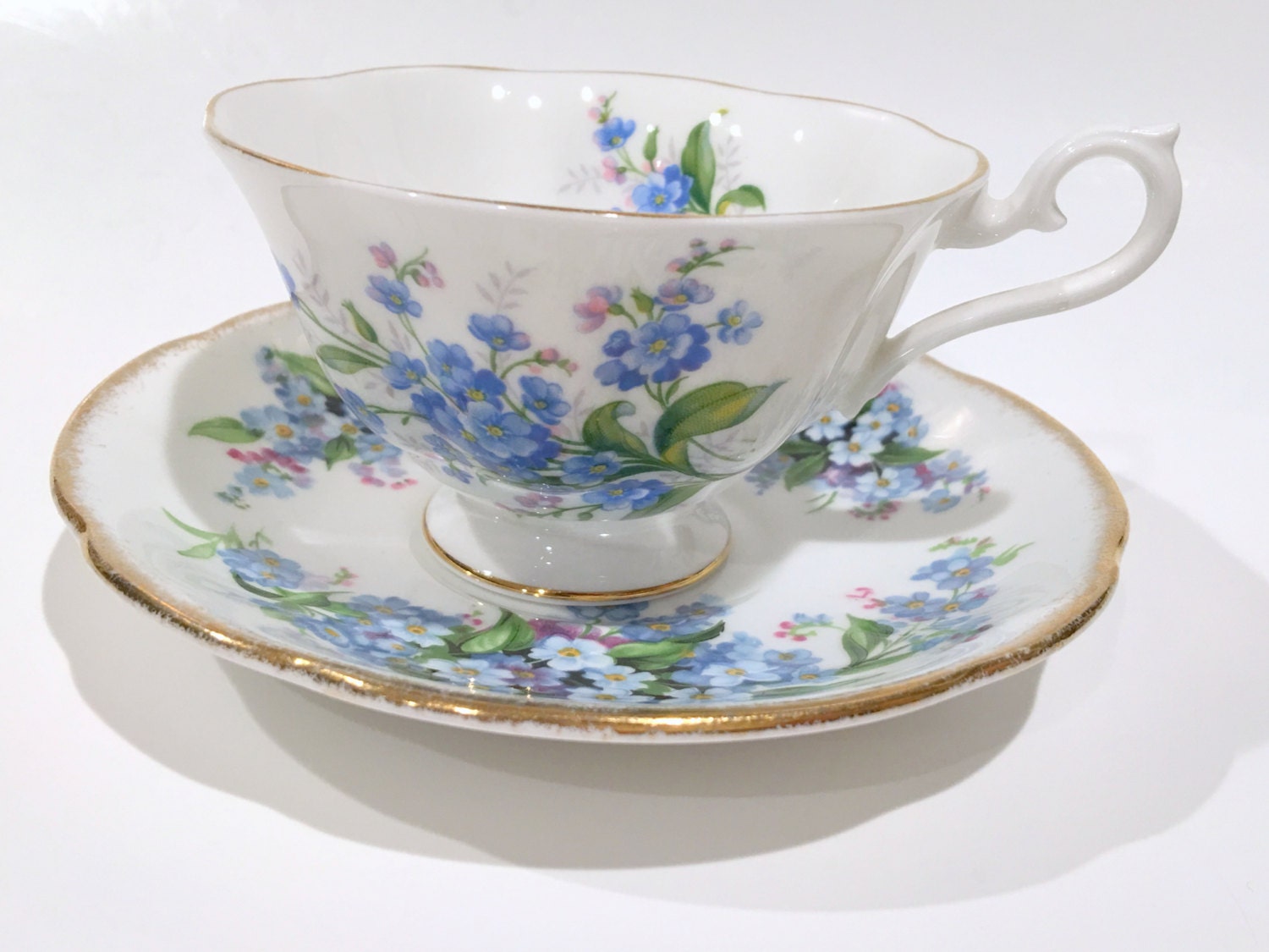 Royal Albert Tea Cup And Saucer English Bone China Cups Tea Set Forget Me Not Cup Tea Cups