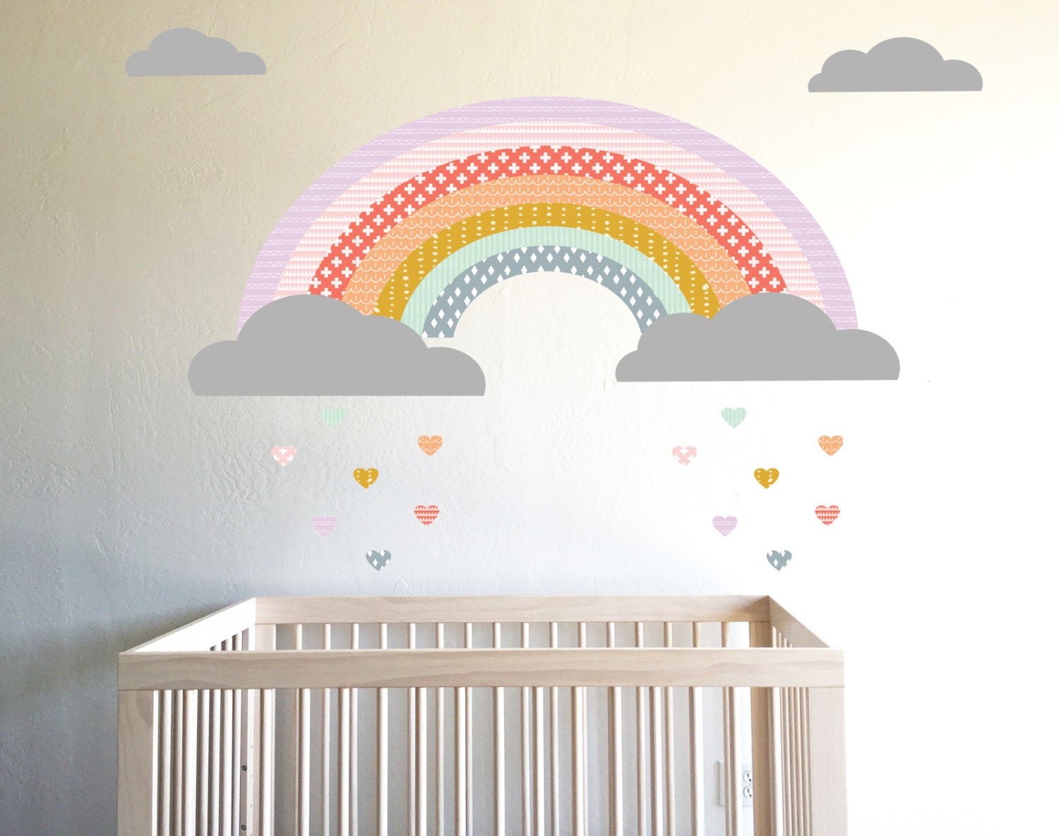 Girls Rainbow WALL DECAL Removable Wall Decal by TheLovelyWall