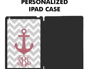Personalized iPad Case, iPad Air Case, iPad Mini Case, Monogram iPad Case, iPad Mini Case, iPad Cover, Tablet Case - NOT REAL GLITTER