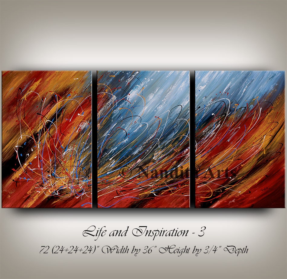 LARGE HOME DECOR Original Modern Abstract by ContemporaryArtDaily