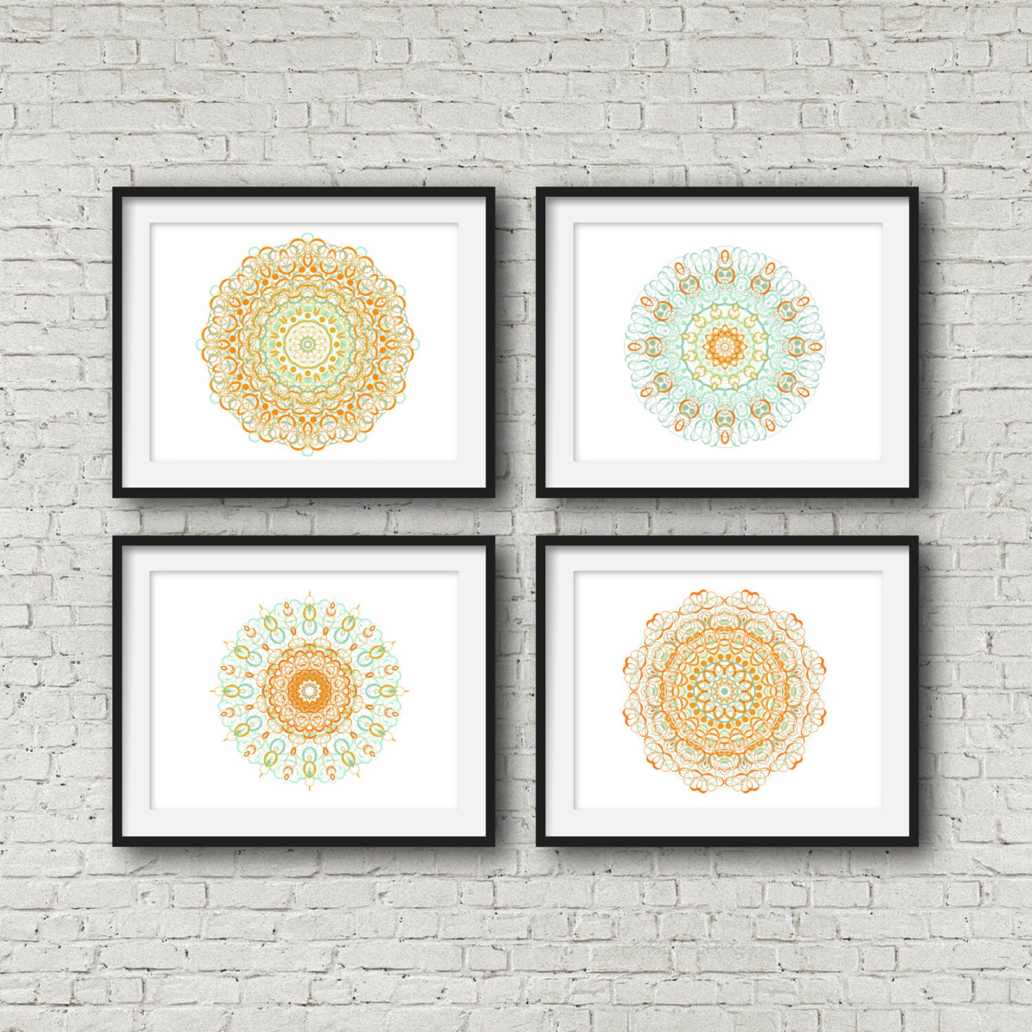 Modern wedding gift set boho chic wall art set of prints
