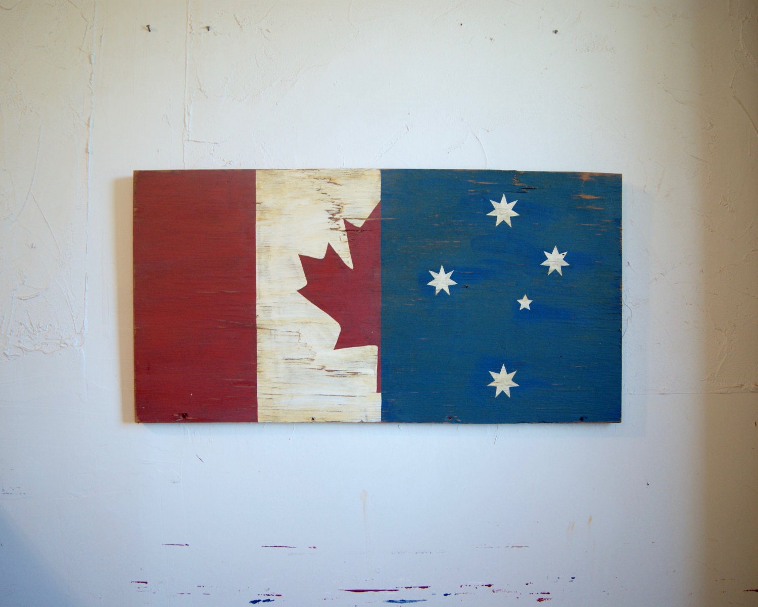Half Canada Half Australia Flag Wood Sign Australia sign