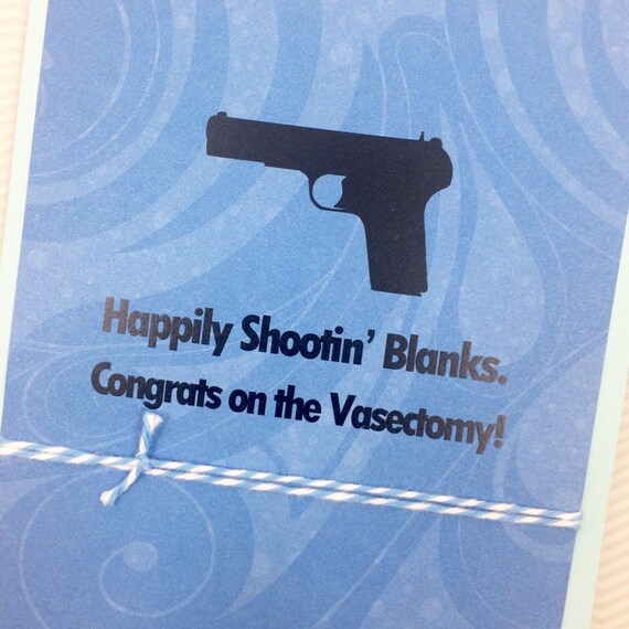 Shooting Blanks Vasectomy card