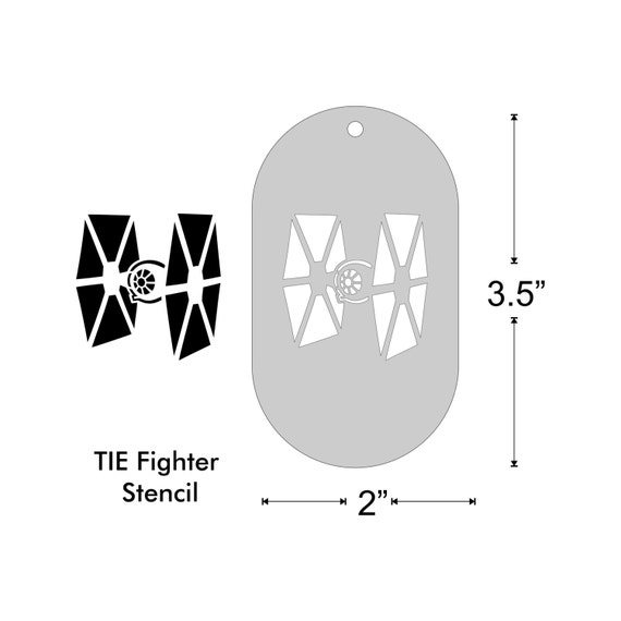 stencil tie fighter medium