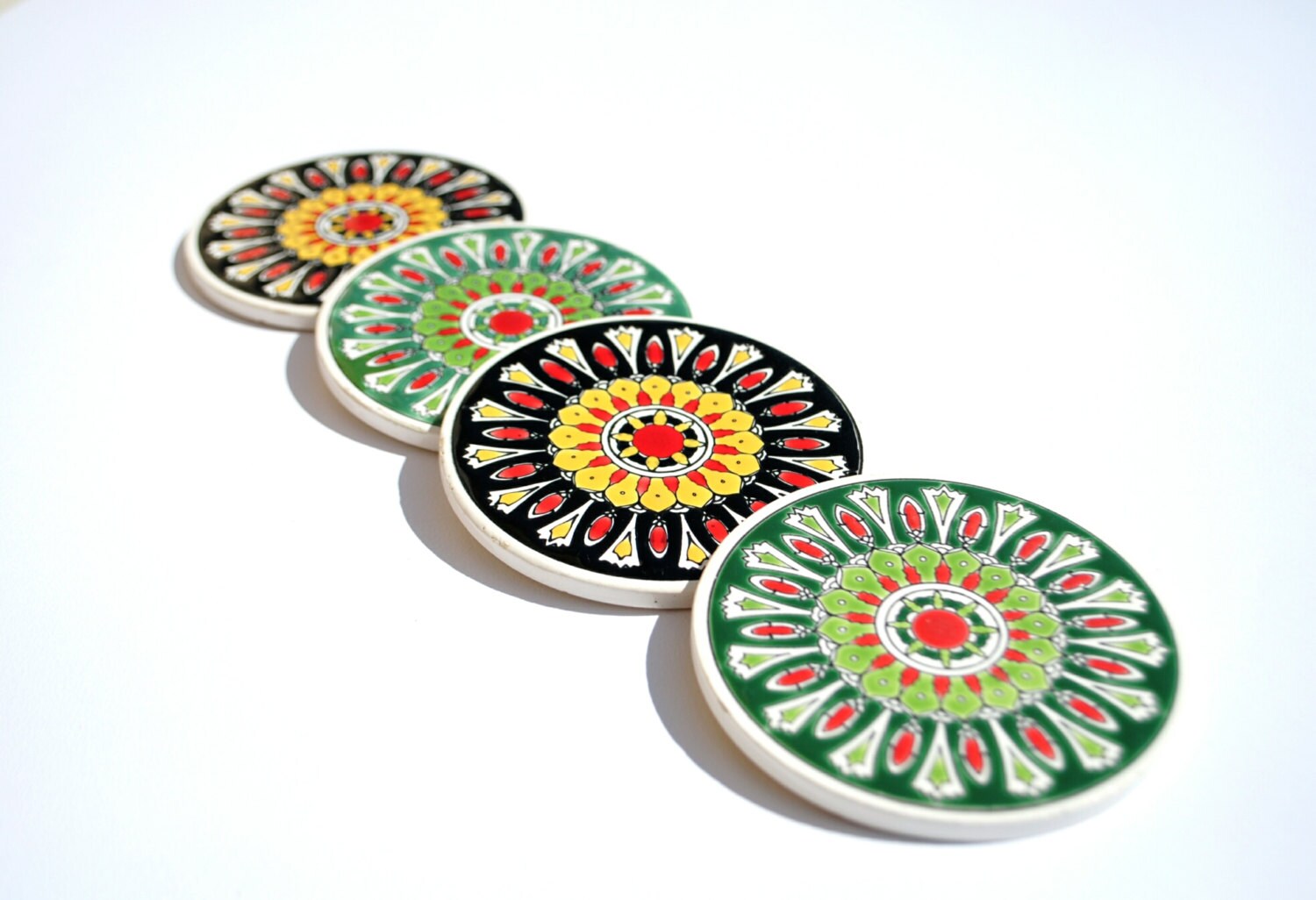 Ceramic Coaster Drink Coaster Tile Coaster Greek Ceramic