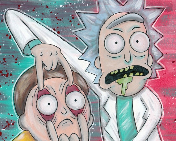 Rick & Morty TV Show Cartoon Animation Art Print 8x10 inches