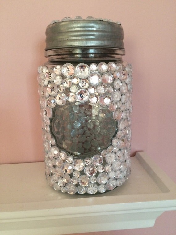 Rhinestone Mason Jar