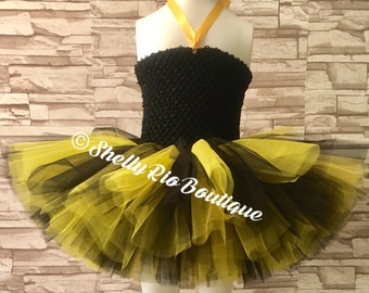 Bumble Bee Tutu, Bee Tutu, Black and Yellow Tutu, Batman Tutu Dress