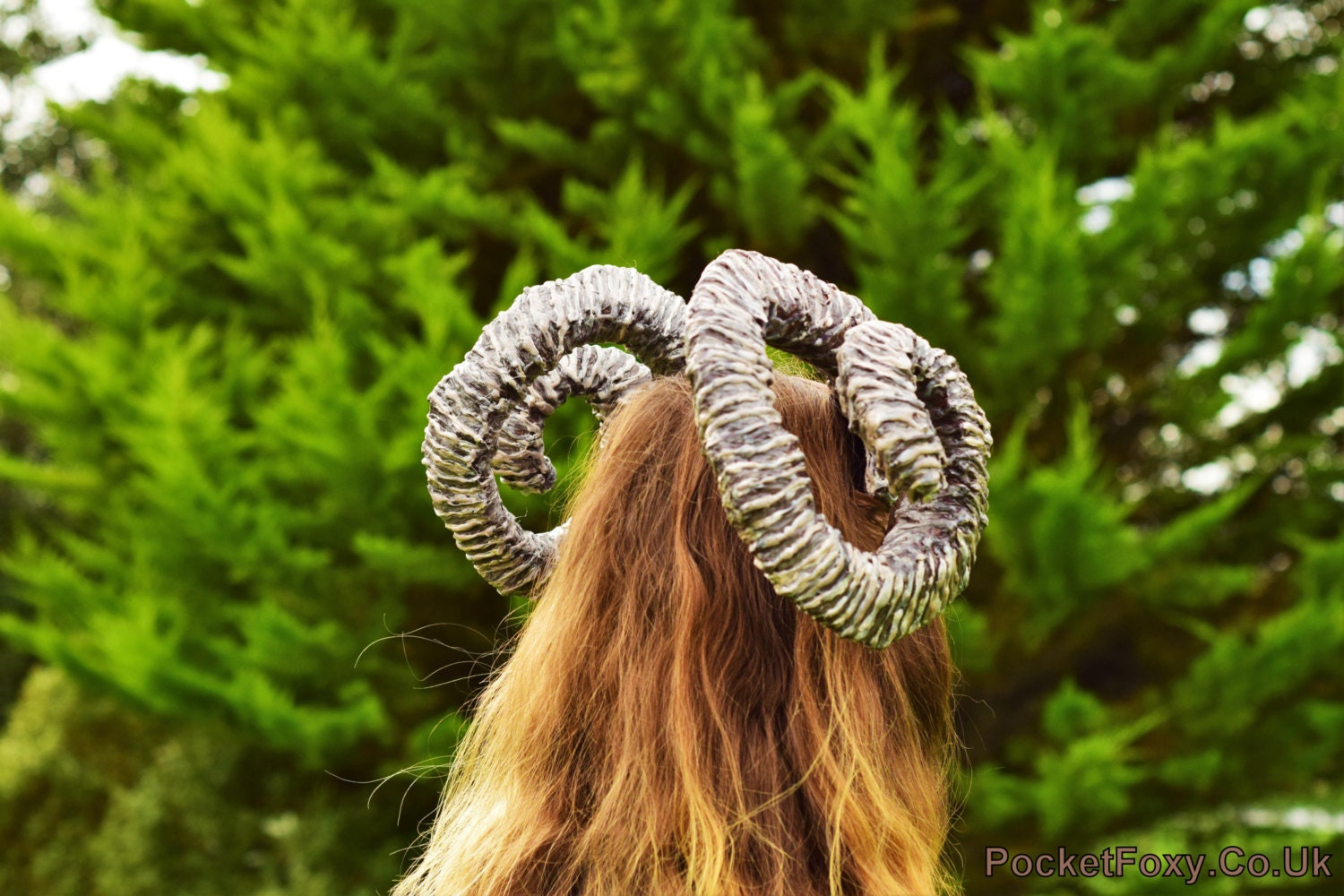 Large Swirly Spiral Ram Goat Horns Satyr Faun Fawn By Pocketfoxy