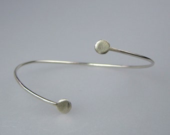 Sterling Silver Cuff Bracelet | Forged Recycled Silver Cuff | Hammered Cuff | Modern Minimalist Jewelry | Silver Boho Cuff | Made to Order