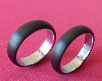 8mm Ceramic Comfort Fit Blue Carbon Fiber Fiber Wedding Band