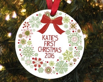 Baby's First Christmas Ornament - Baby Christmas Ornament - New Baby Gift Baby Christmas Gift