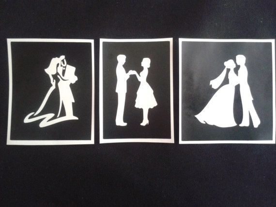 10 100 Wedding Couple Stencils Mixed For Etching On 3648