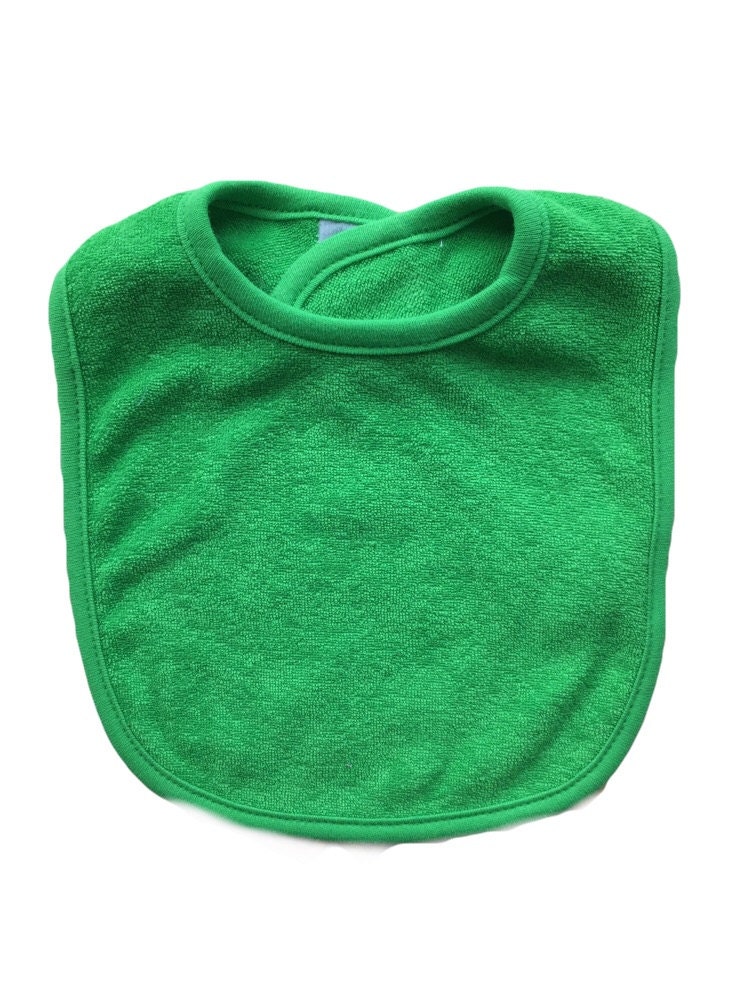 Embroidery blank bib terry cloth bibs plain bibs Velcro bib