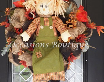 Burlap Fall Wreath, Burlap Decoration, Fall, Door Hanger, Wreath For Door, Ready To Ship