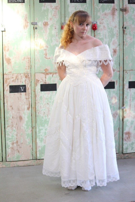 jessica mcclintock vestido de novia escote fichú - boda