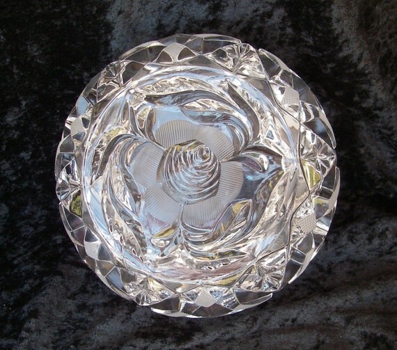 Vintage Ashtray Leaded Crystal Cut Glass by tnjsvintagetreasures