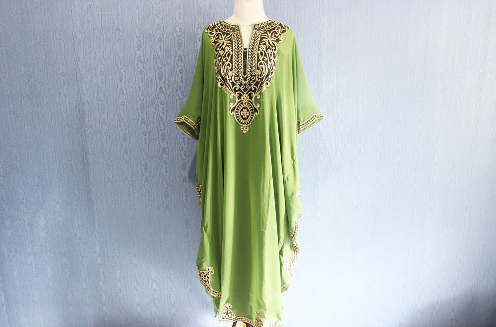 Light Green Maternity Dress Caftan Maxi Dress Plus Size Caftan