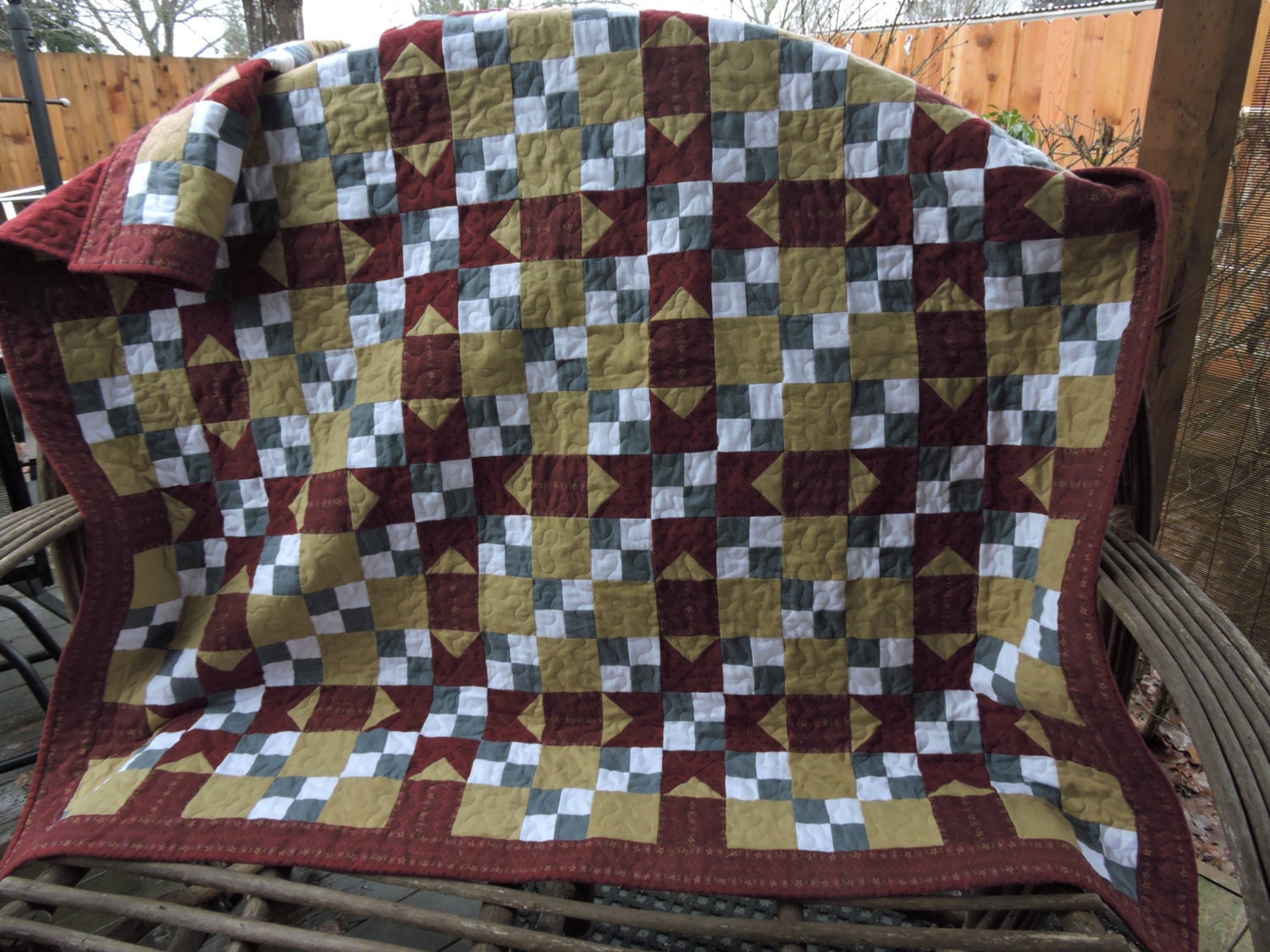 RESERVED for CvlWarFreak Large FLANNEL THICK Quilt in