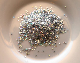 silver star confetti 2mm // silver star shaped glitter // star confetti // star glitter // shaker card confetti // shaker card sequins