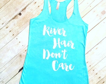 Items similar to Hunting Hair Don't Care Tank Top with Deer, Deer ...