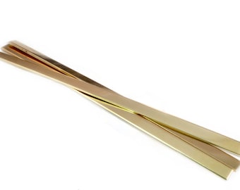 Ten Brass Cuff Blanks, 1/4 Inch by 6 inch, 16 gauge Blank for Hand Stamping