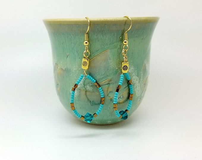 Blue long earrings, ocean blue earrings, blue drops, stud blue earrings, sky blue earrings, baby blue earrings, light blue jewelery