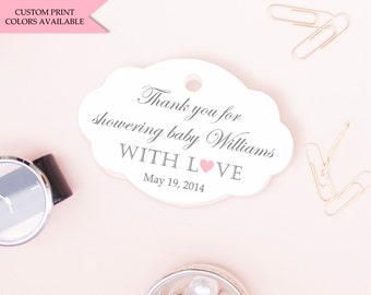 Baby shower tags (30) - Baby shower gift tags - Baby shower thank you tags - Baby shower favor tags