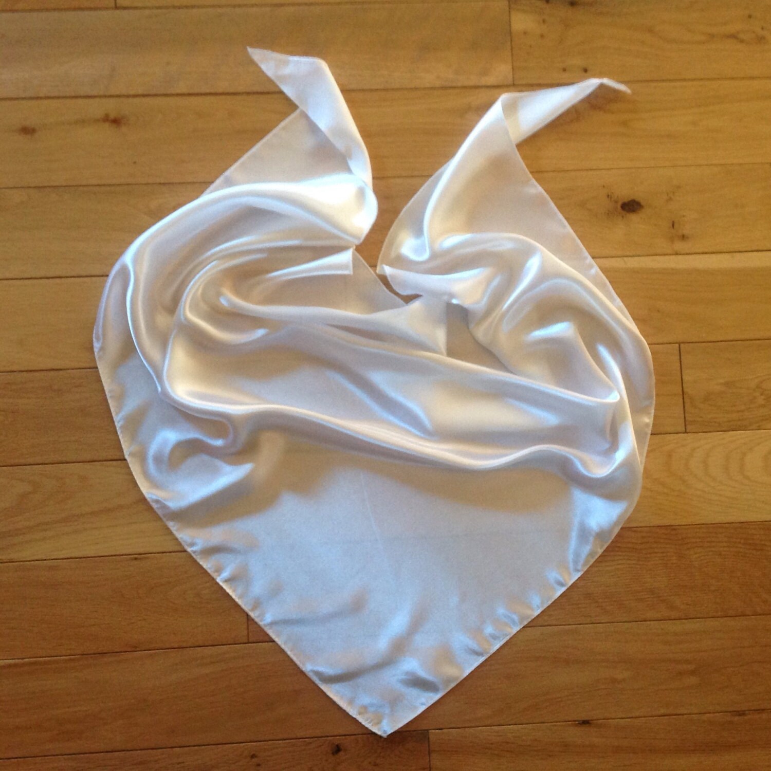 Bridal White Silky Satin scarf White wedding scarf Shiny