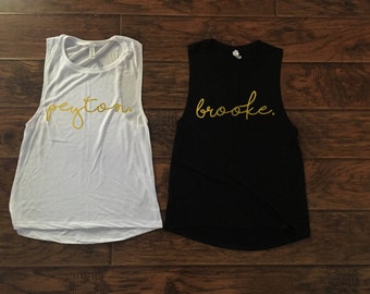 Peyton/brooke best friend muscle tank