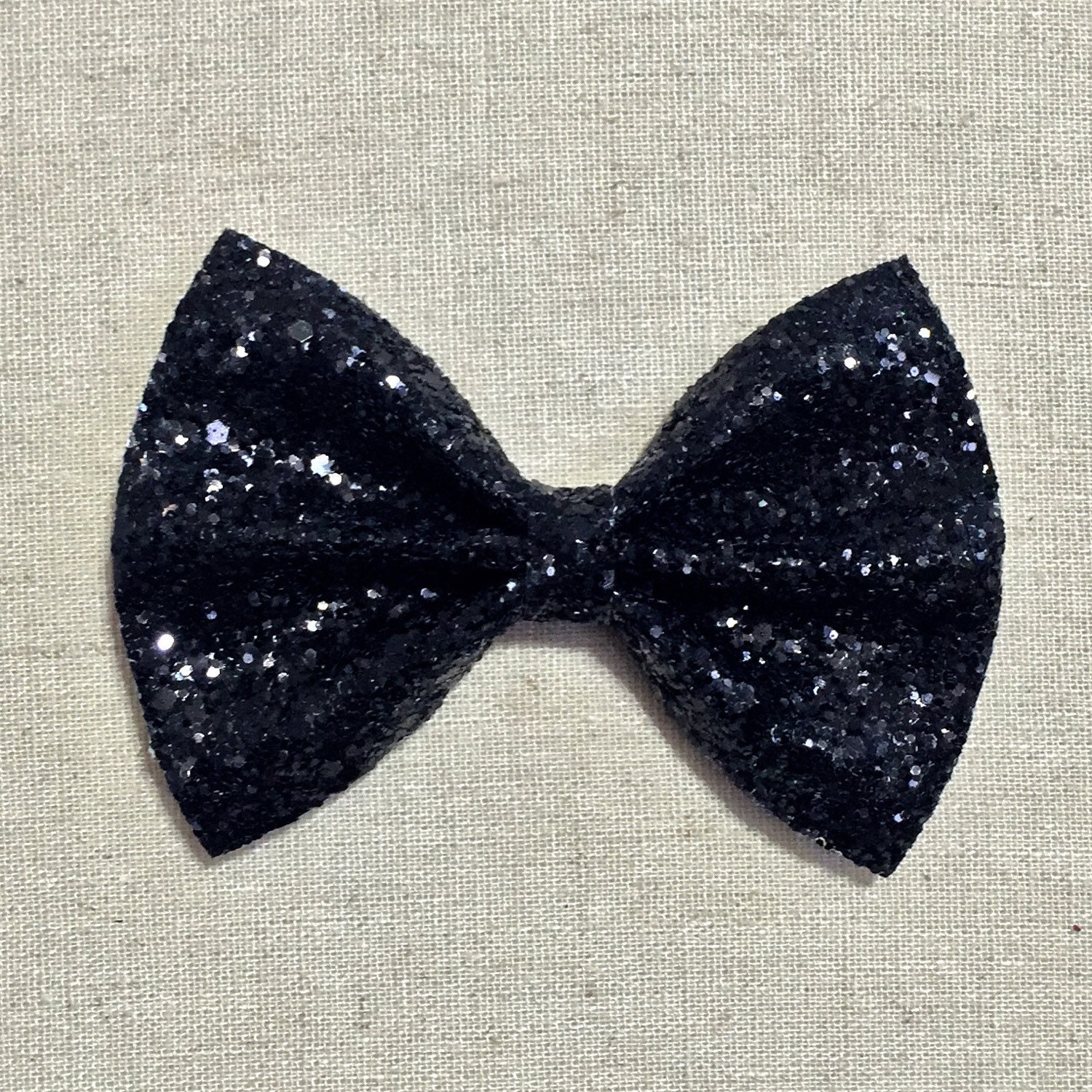 Premium Black Glitter Bow Tie Bow Black Glitter Bow Tie Bow