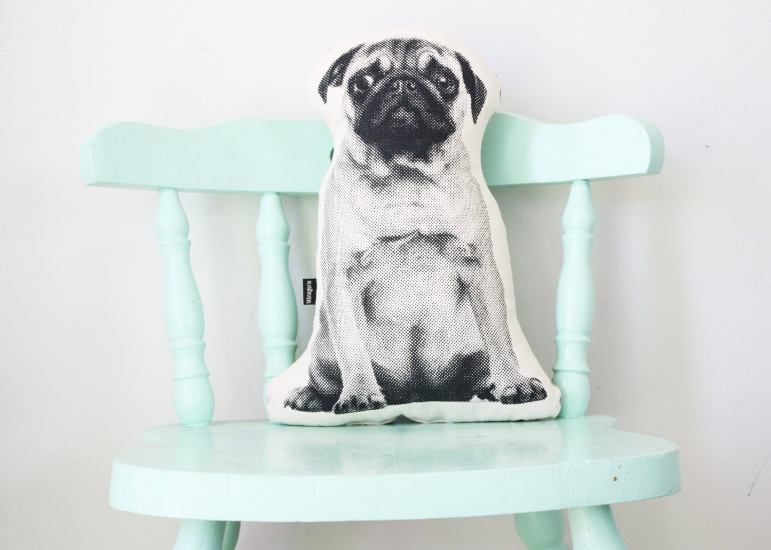 black pug cushion