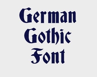 German Gothic Embroidery Machine Font in 4 sizes (0.5", 1", 2" & 3") upper and lower case + numbers - INSTANT DOWNLOAD - Item # 1106