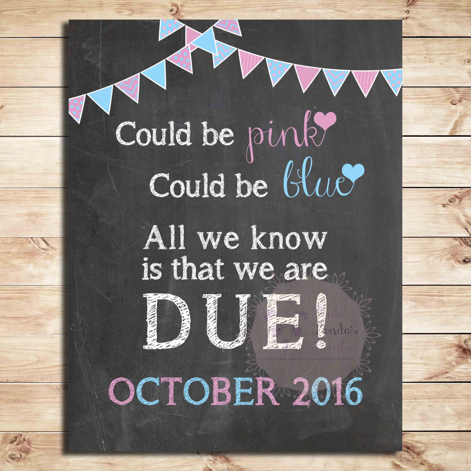 Download Pregnancy announcement sign Could be pink could be blue