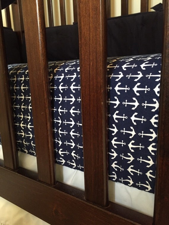 Items similar to Nautical crib sheets, Anchor crib sheet, Fitted Crib Sheets only on Etsy
