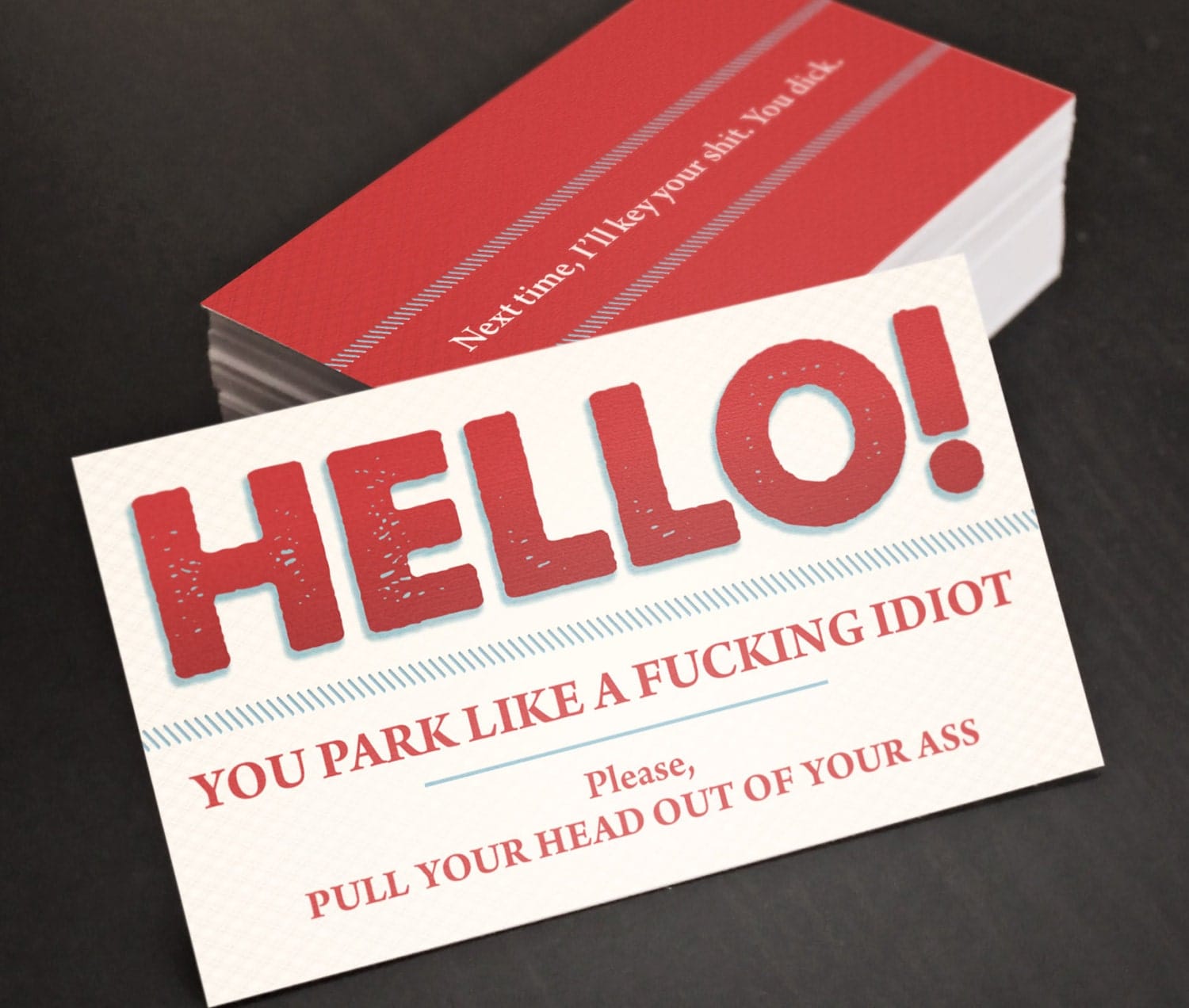 Bad Parking Cards You Park Like An Idiot Funny Business