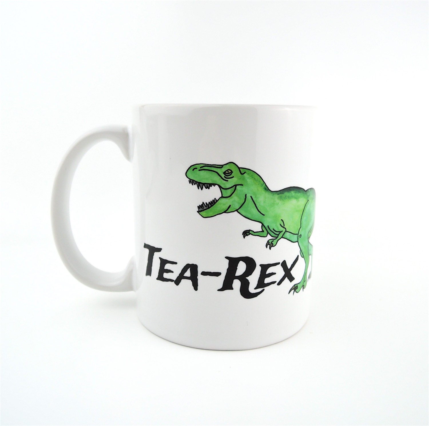 Tea Rex Coffee Mug Trex Mug Watercolor Trex by MiniMasterpiecesAZ