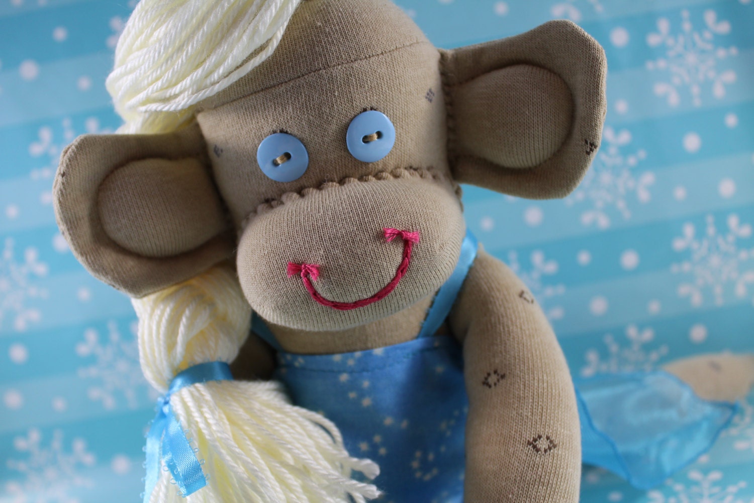 Sock Monkey / Elsa Frozen Inspired / Elsa / Disney Princess